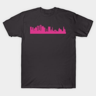 Boston skyline pink T-Shirt